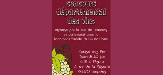 Concours départemental des vins