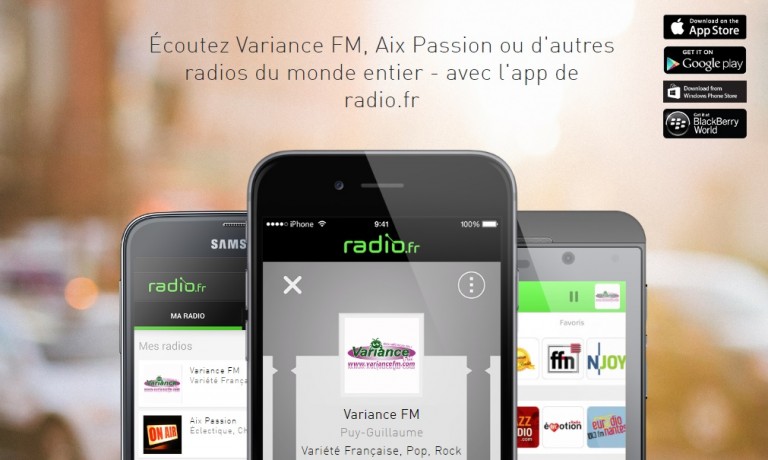 Lire la suite à propos de l’article Application radio Variance FM