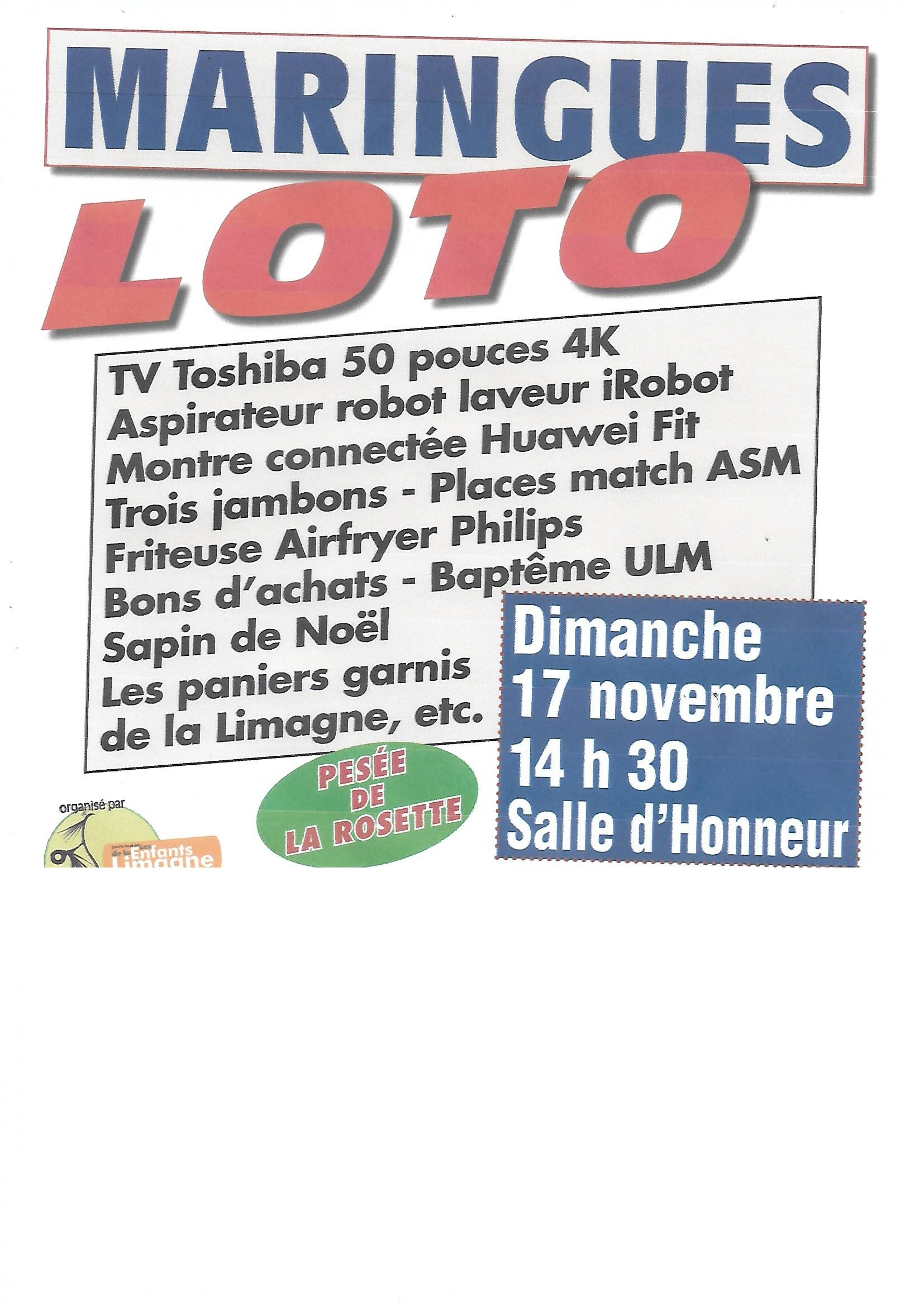 Loto Harmonie des Enfants de la limagne 63350 Maringues