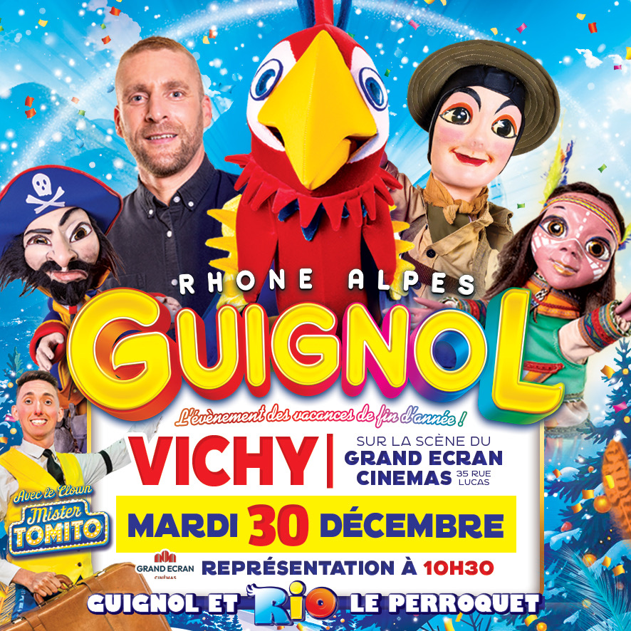 Guignol et Rio le majestueux perroquet