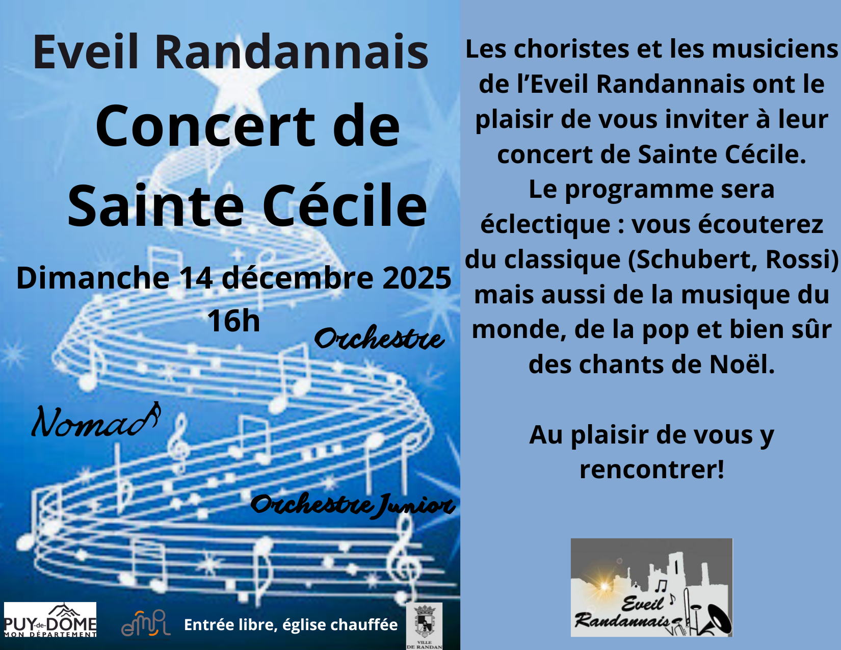 Concert de Sainte Cécile de l\'Eveil Randannais